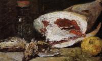 Boudin, Eugene - Still Life with a Leg of Lamb